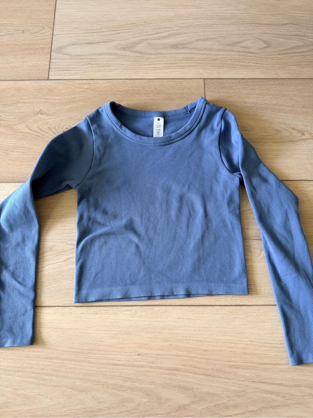 Yogalicious Kids Long Sleeve Crew Top - Dusty Blue